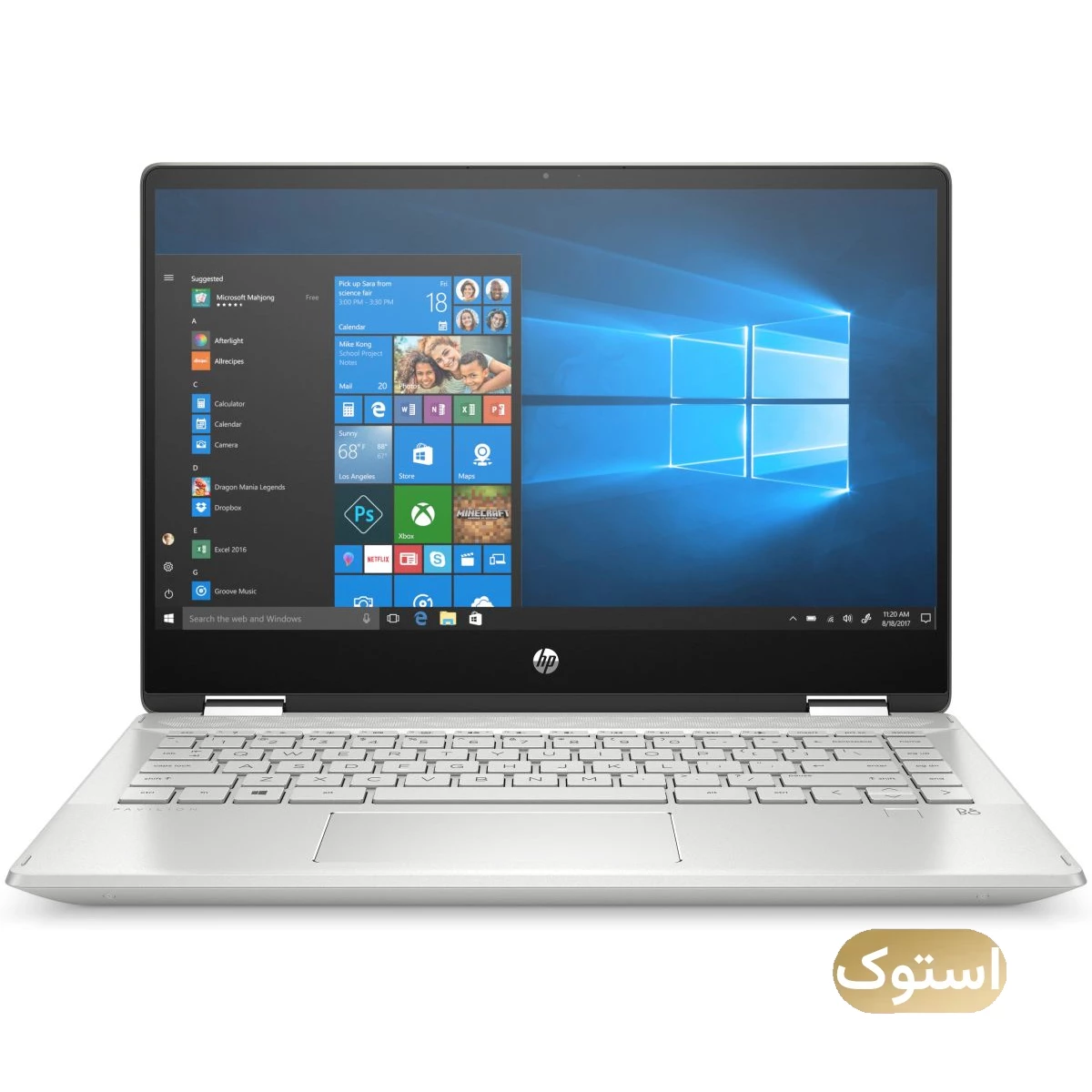 لپ تاپ استوک USED - اچ پی 14 اینچی مدل Pavilion X360 i5 10210U 8GB 256GB - رزگلد
